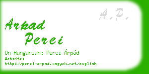 arpad perei business card